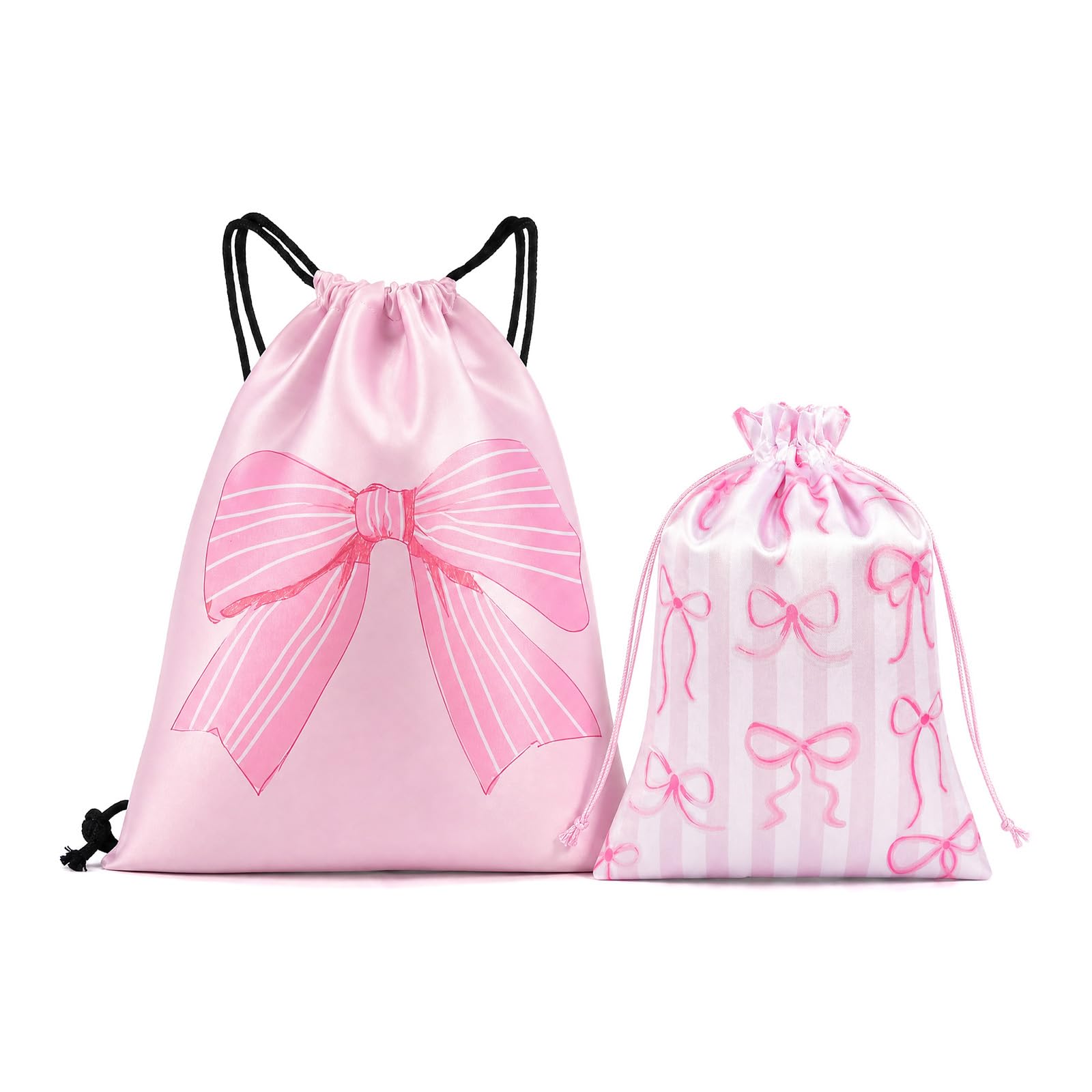 Cheewing 2 Pcs Drawstring Bags, Waterproof Swimming Bag for Girls