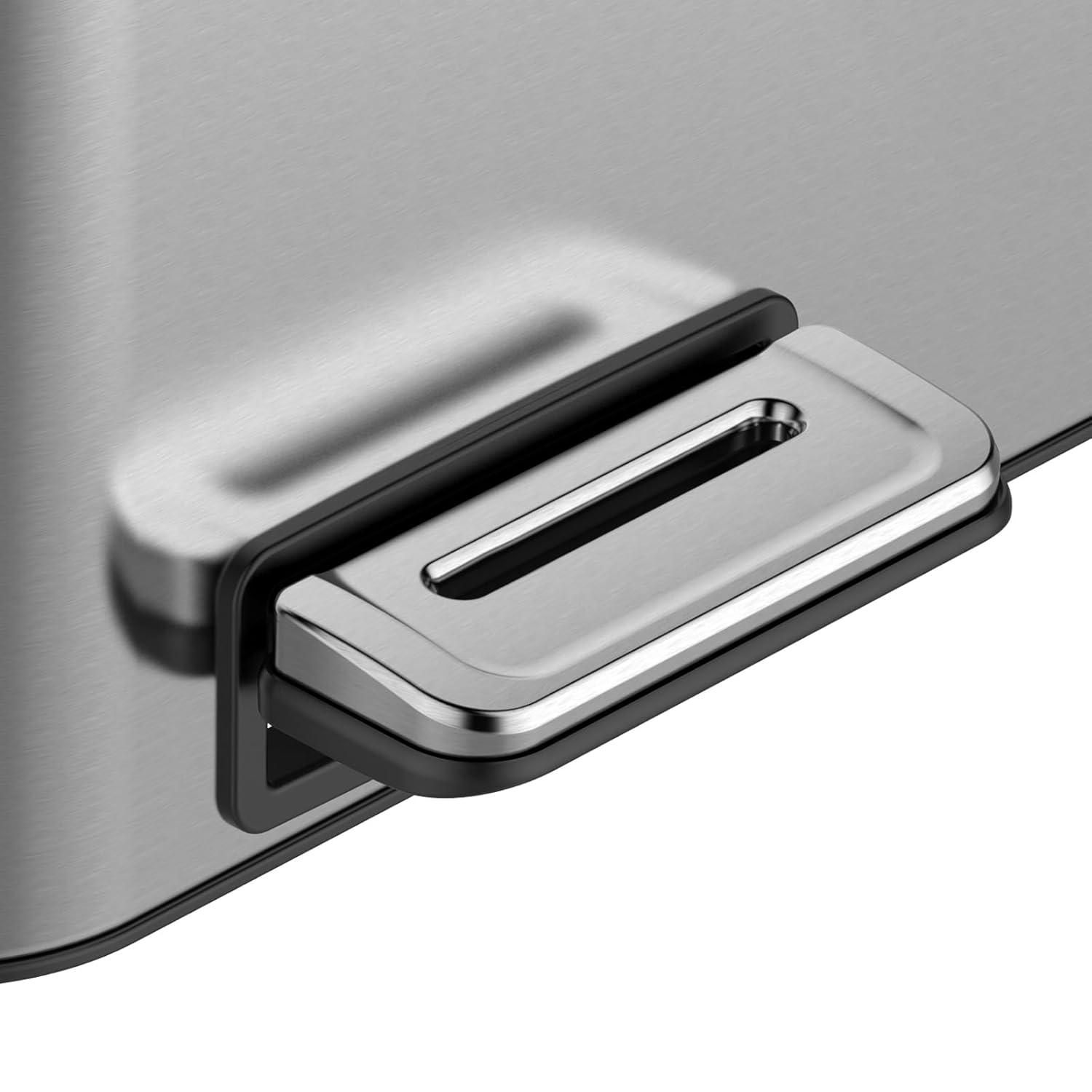 GarveeHome 8 Gallons Rectangular Recycling Trash Can with 2 Compartments, Silver, 30 Liters (4+4Gallons)