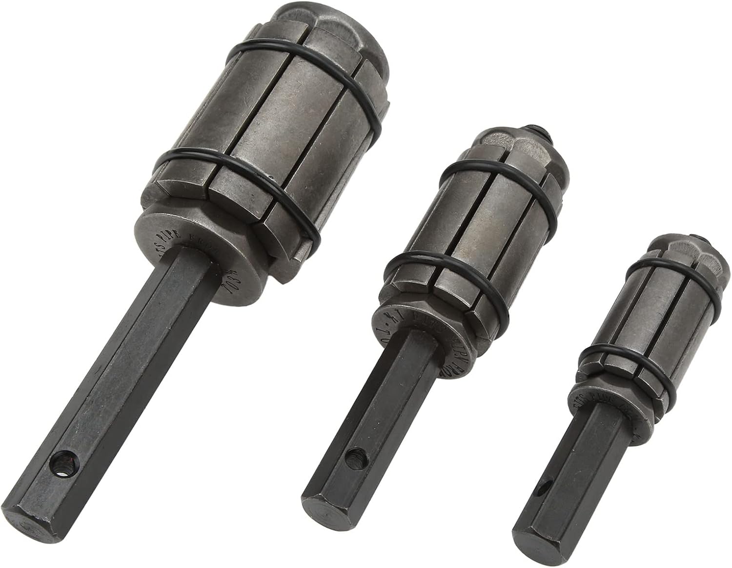 3PCS Exhaust Tail Pipe Expander Set, Universal Muffler Spreader Tool Kit, Heavy Duty Steel Exhaust Pipe Stretcher for Clamp Dent Repair with Plastic Storage Box