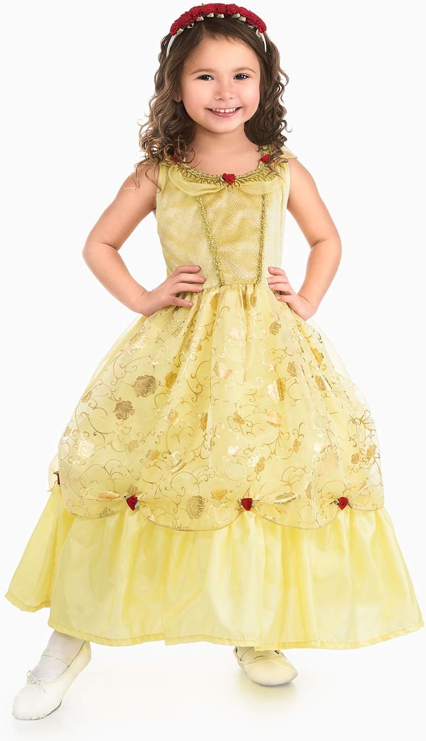 Little Adventures Yellow Beauty Princess Dress Up Costume (Medium Age 3-5) - Machine Washable Child Pretend Play and Party Dress with No Glitter - Image 7