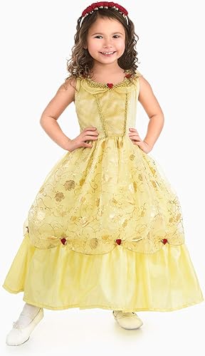 Miniatura 7 de Little Adventures, disfraz de princesa amarillo, para niña, L (5-7 años), Traditional