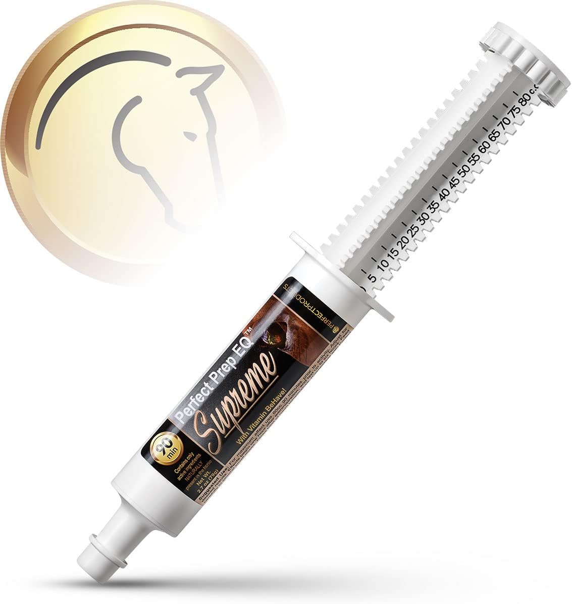 Perfect Prep EQ Supreme Horse Calming Paste, Show Safe, Works Within 90 Mins and Lasts 6+ Hours, 80cc