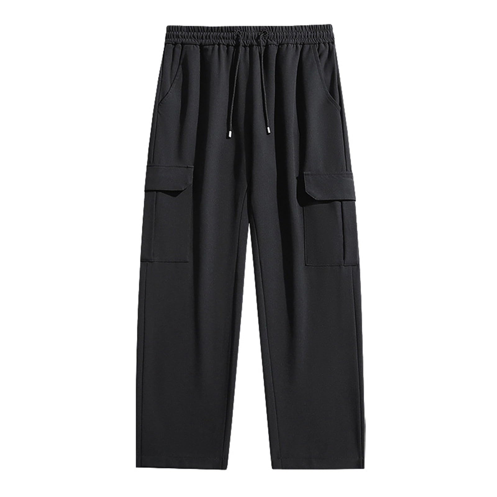Pantalones de chándal holgados para hombre, pantalones deportivos ligeros para exteriores, cómodos, informales, ajuste clásico, pantalones tácticos, transpirables, con bolsillos y goma elástica, para