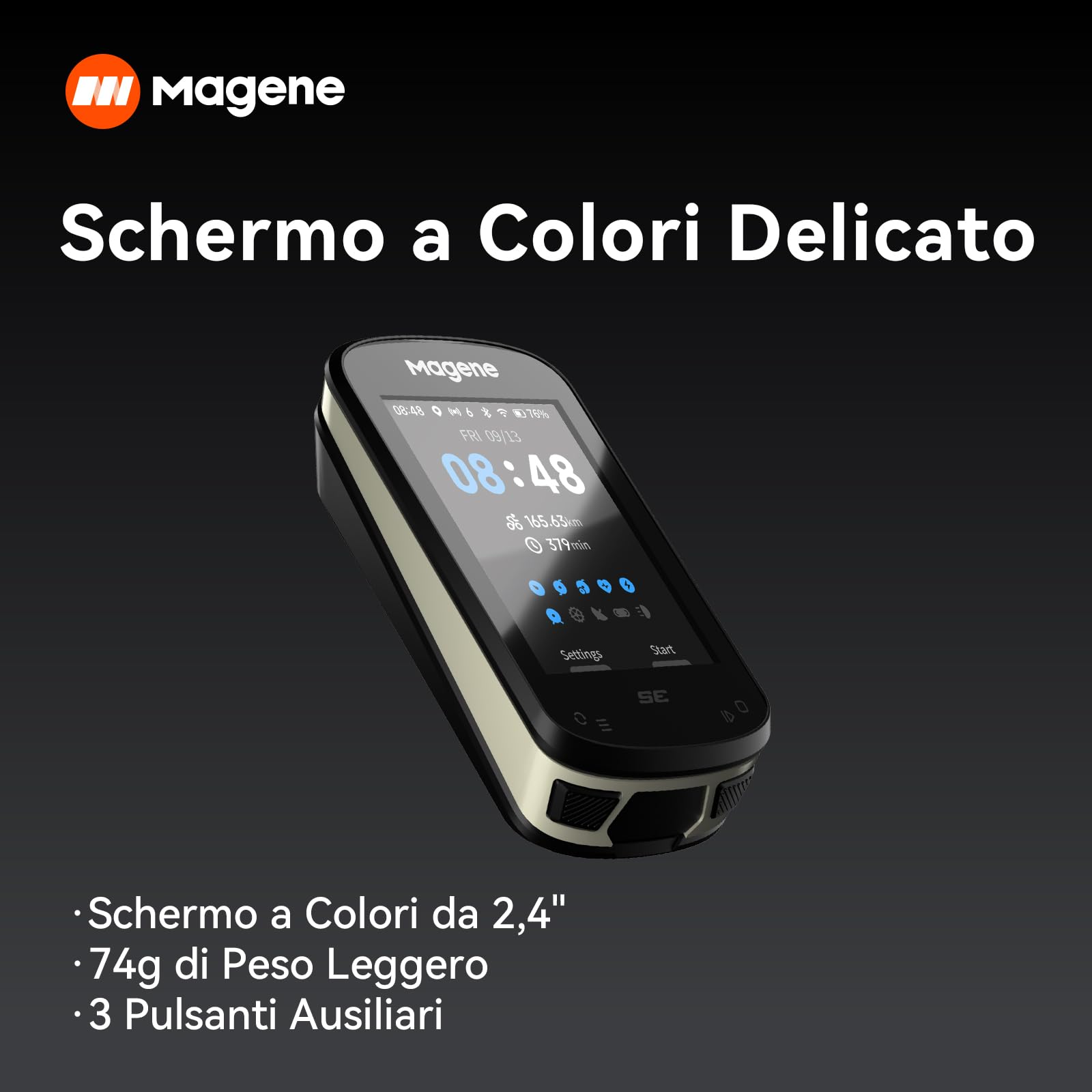 Magene C506SE GPS Ciclocomputer 2,4" a Colori Navigazione Pista Impermeabile Bluetooth WiFi