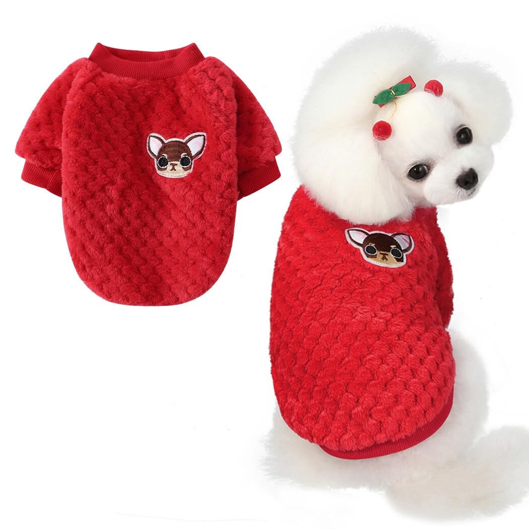 Amazon | Jimjis 犬服 秋冬 犬 服 冬 サンゴベルベット フリース 犬の