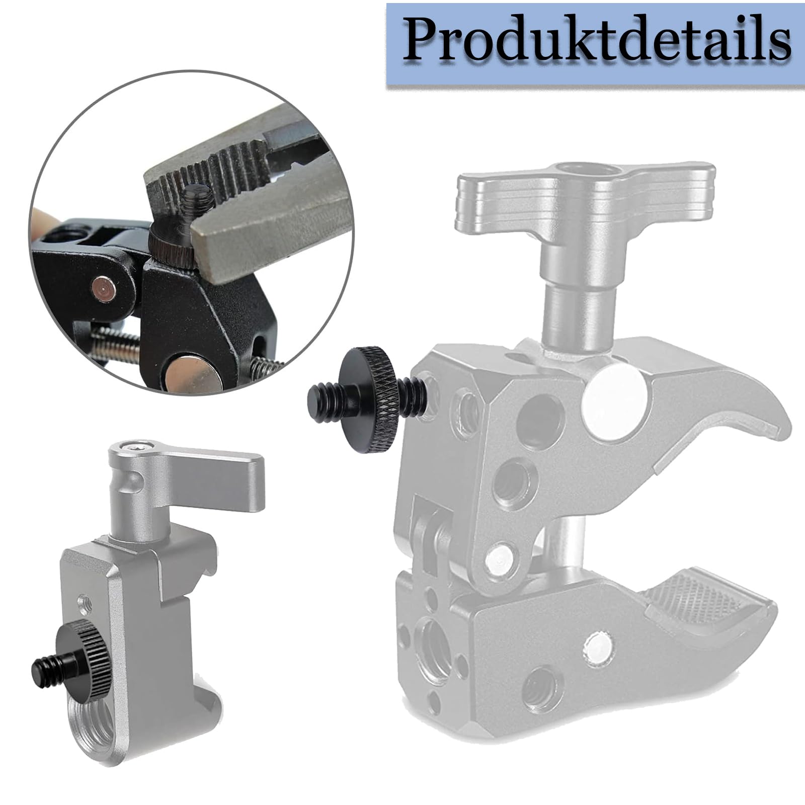 20 Pezzi 1/4 Pollice A 1/4 Pollice Metallo Filettato Vite - Foto 4