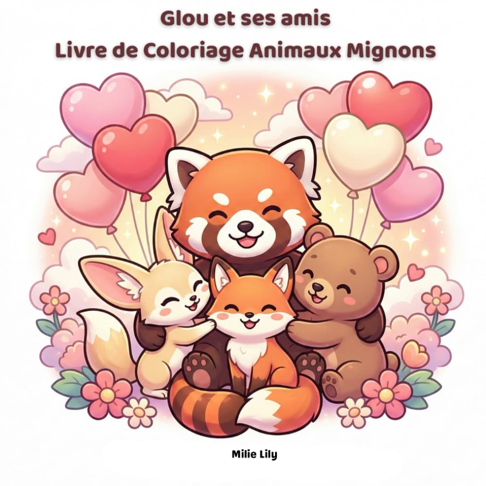 Glou et ses amis Livre de Coloriage Animaux Mignons: livre de coloriage pour célébrer l’amour