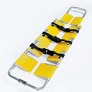 BIHANI Folding Stretcher, Aluminum Scoop Stretcher Emergency Portable Medical Stretcher, Adjustable Length, for Home Hospital Transfer Stretcher