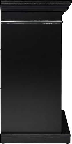 Miniatura 3 de SEI FURNITURE Henstinger - Chimenea eléctrica con estantería, color negro