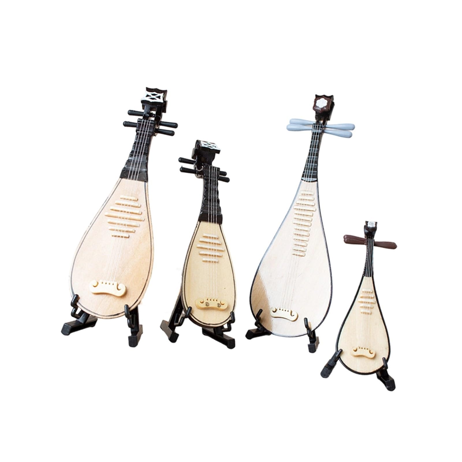 Miniaturowy model pipy tradycyjny retro dekoracyjny instrument muzyczny ornament dorosły instrument eufoniowy (czteroczęściowy zestaw)