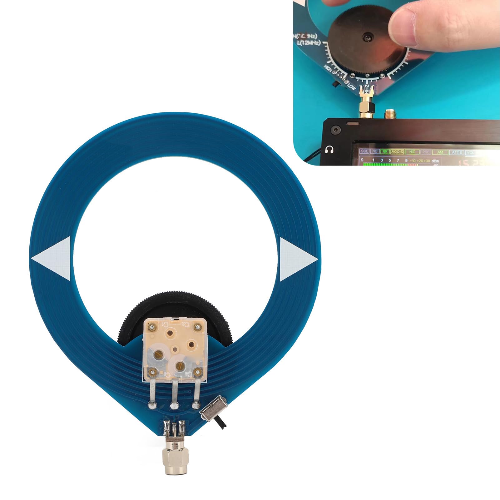 Portable Shortwave Radio Mast - SW Loop Antenna 4MHz-24MHz for Shortwave Listening, Malachite Receiver, Compact Design for Stable Reception