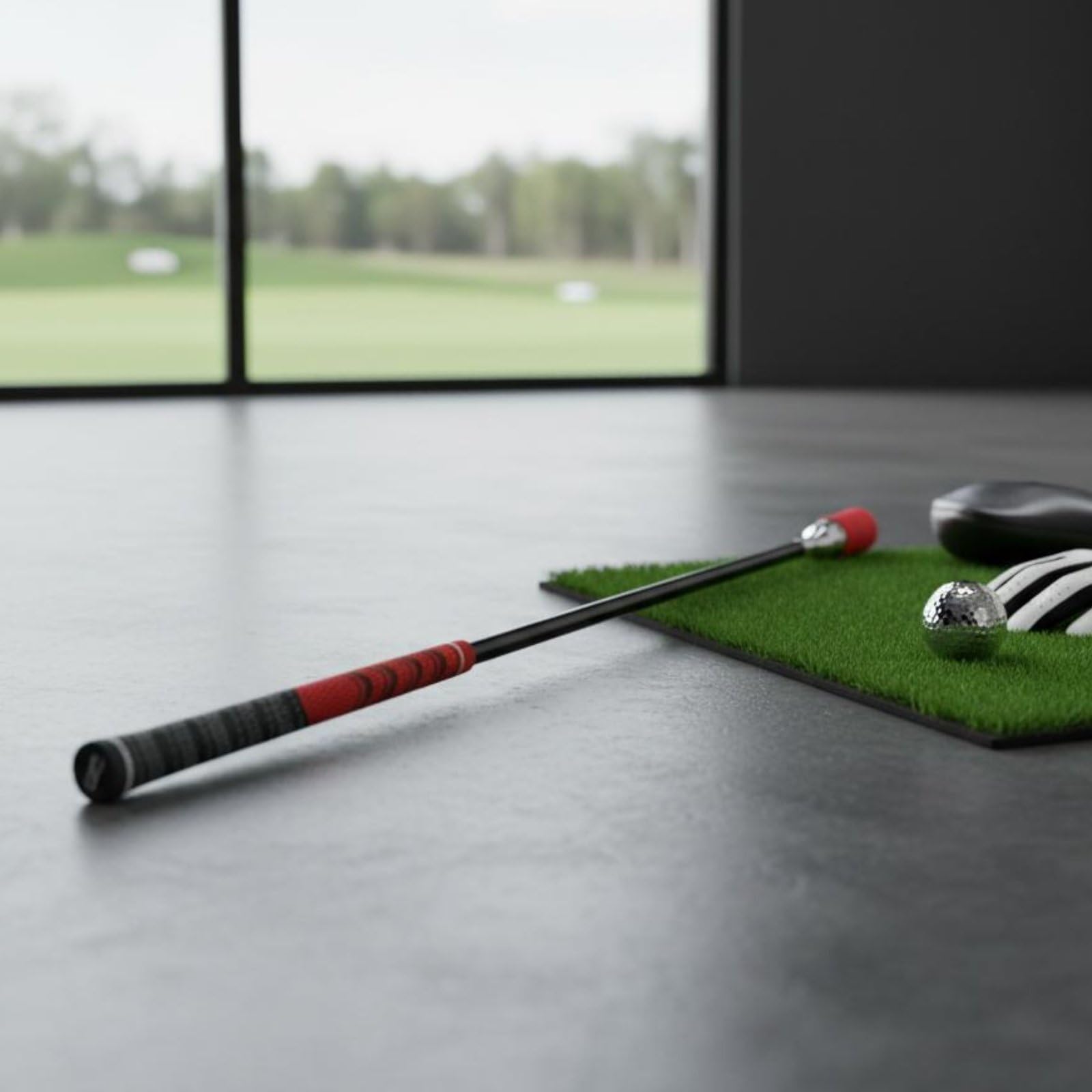 Golf Schwungtrainer Schläger Trainingshilfe Trainingsgerät Übungsstab mit Klickendem Und Kernkraft Stärkung Flexiblem Schaft Komfortabler Griffzone