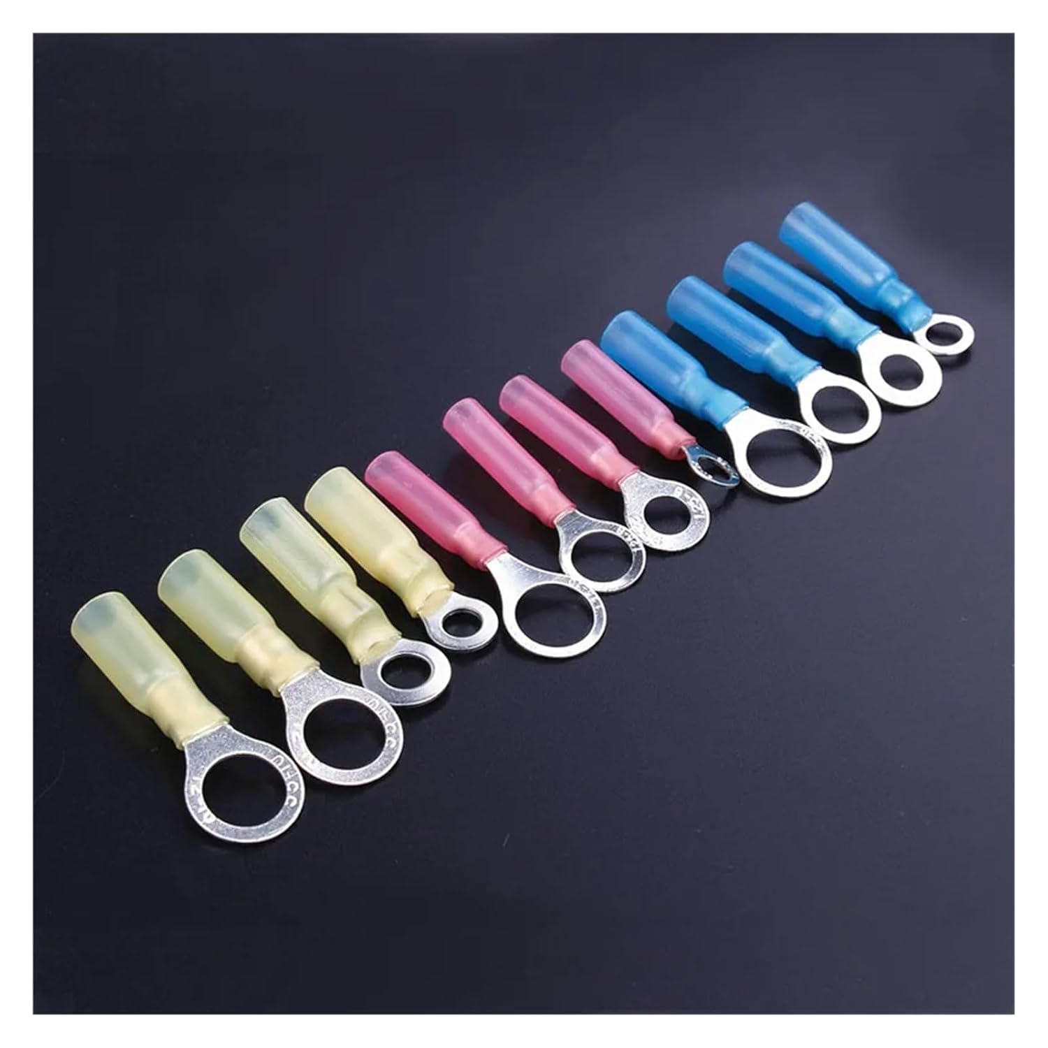 240Pcs Assorted Insulated Terminals Fork Ring Spade Waterproof Wire Solder Crimp Terminals Electrical Heat Shrink Butt Connector VUQLDHAYZ