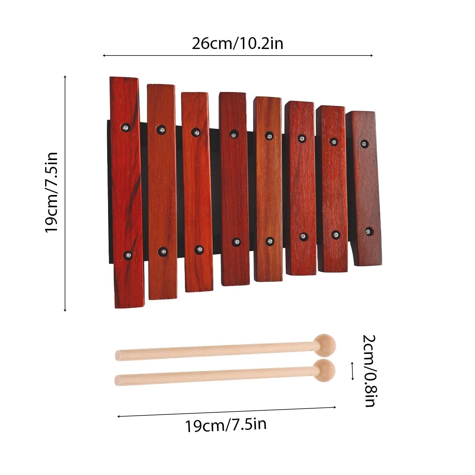 Instruments De Musique En Xylophone Xylophone En Bois À 8 Notes Maillets Pour Instruments De Musique Petit Xylophone En Bois De Bouleau Et De Pin Parfait Pour Les Débutants