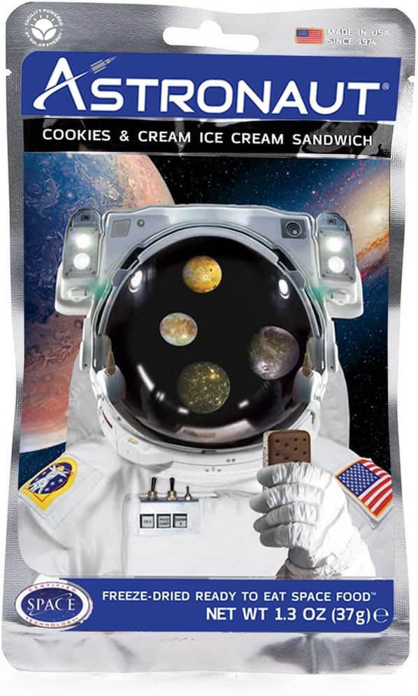 Edu-Sci Astronaut Food Cookies & Cream Ice Cream Sandwich
