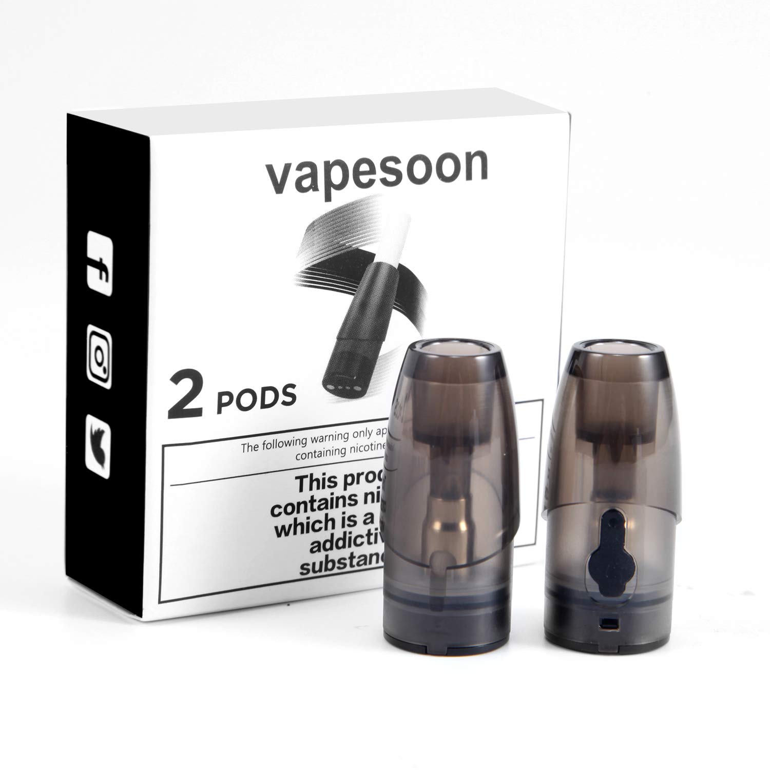 Techstuph Original Pod & Coil Designed for The Vapesoon Vape Pens 2PCS No Nicotin