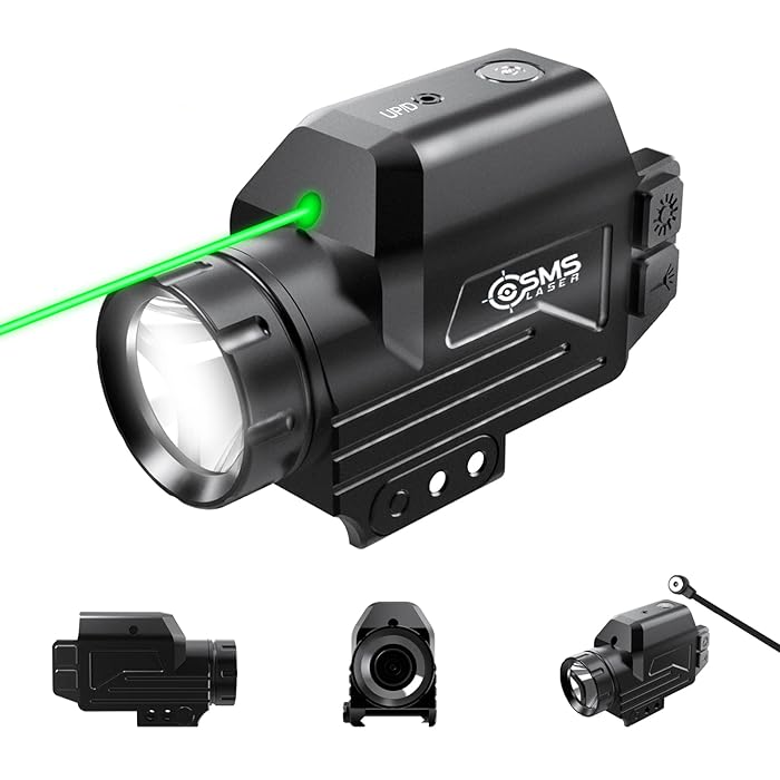 Buy SMSLaser GL50G Green Laser Flashlight Combo 1000 Lumen Pistol