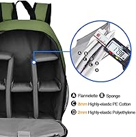Vista 5 de CADeN - Mochila para cámara profesional DSLR / SLR sin espejo, resistente al agua, maletín compatible con accesorios de cámaras Sony, Canon, Nikon
