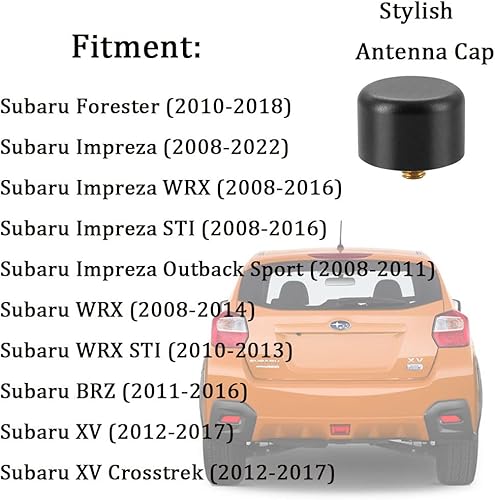 Miniatura 7 de Tapa de eliminación de antena personalizada para Mazda 2 3 5, Mitsubishi Lancer Mirage G4 Outlander RVR, Subaru Forester Impreza WRX STI BRZ XV