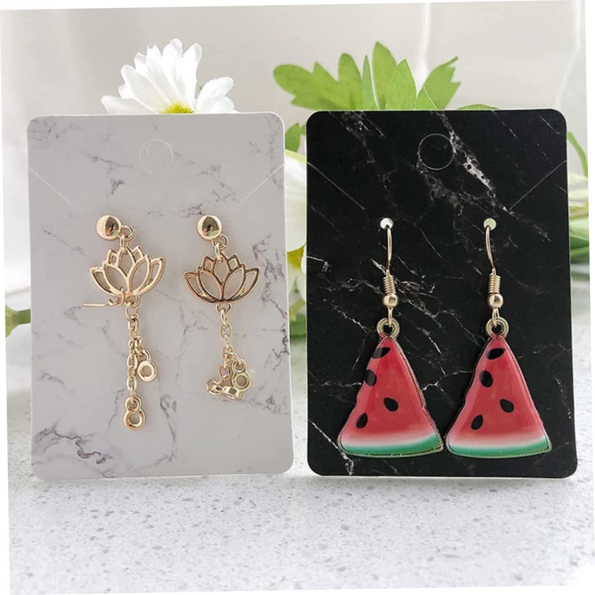 Marble Jewelry Display Cards for Necklace and Earrings
