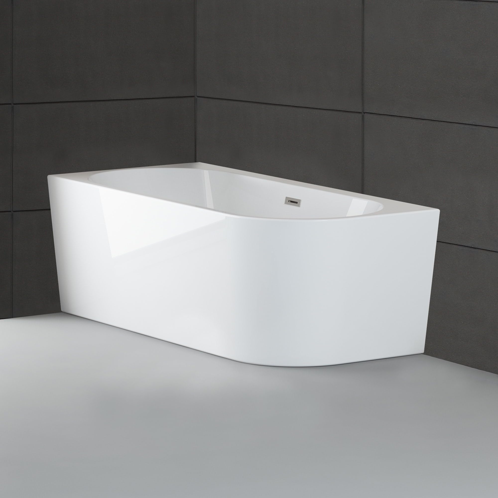 CAPRI GAUCHE - Vasca freestanding a parete Sinistra L 160 x l 76 cm, by SPALINA