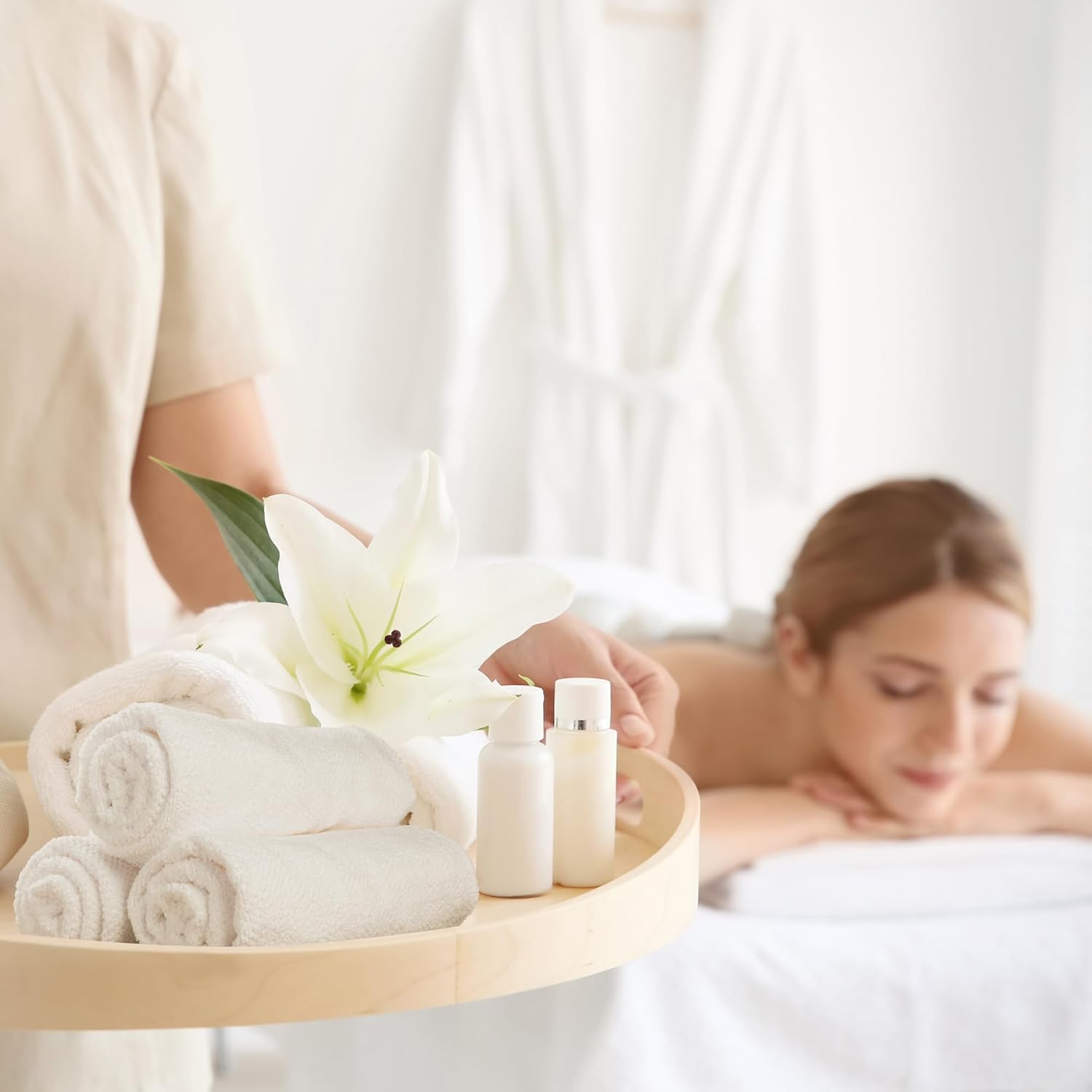 Beauty Pro - Esthetician Towels for Facials and Spa Treatments - Premium White Salon Face Wrap Cloths for Hot Towel Services, Massage, and Professional Skincare Use - (6 Count)