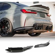 G80 M3 Carbon Fiber Rear Bumper Splitter Fits for BMW 3 Series G80 M3 Sedan 4-Door 2021-2025 2PCS Rear Bumper Lip Diffuser Splitters Fins Factory Outlet