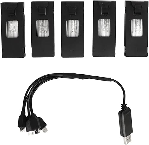 Miniatura 8 de Batería de litio RC Drone para E88 E88PRO LsE525 E525 PRO y otros aviones de control remoto con cable de carga 5 en 1, batería de repuesto de 3.7 V
