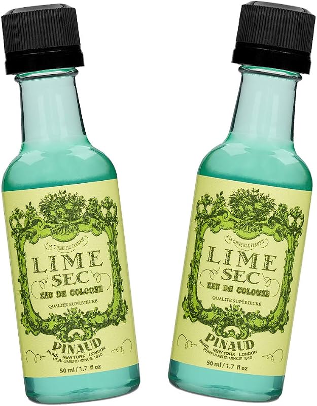 Clubman Pinaud Lime Sec Eau De Cologne, fragrância cítrica, 2 frascos de 50 mL