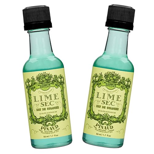 Clubman Pinaud Lime Sec Eau De Colonia  Aroma cítrico fresco, colonia vigorizante para después del afeitado para hombres, 1.7 onzas, paquete de 2