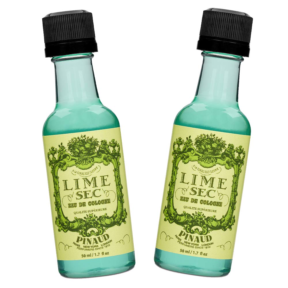 Clubman Pinaud Lime Sec Eau De Cologne – Fresh Citrus Scent, Invigorating After Shave Cologne for Men, 1.7 oz, 2 Pack