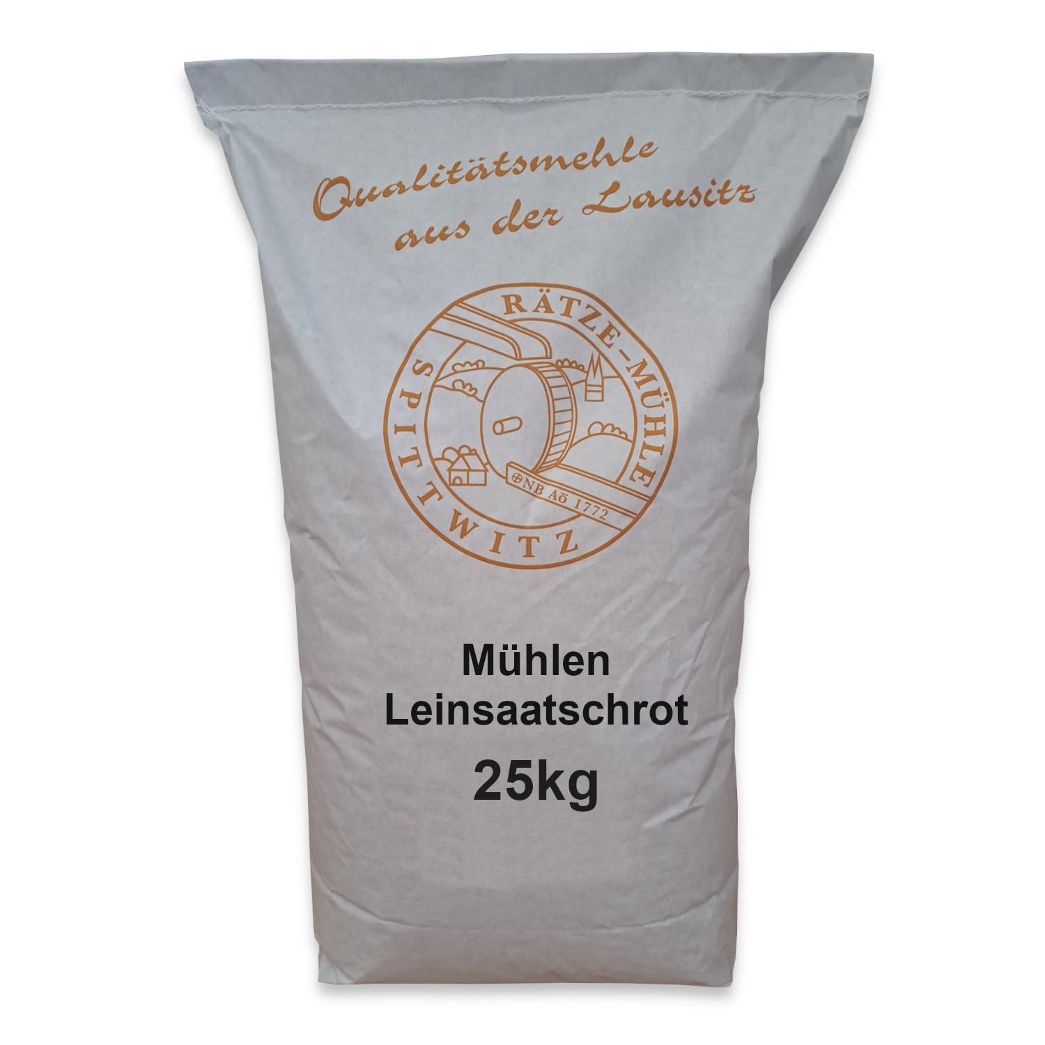 Leinsaatschrot/Leinsamen geschrotet 25 kg braun in bester Qualität, frisch aus der Rätze-Mühle