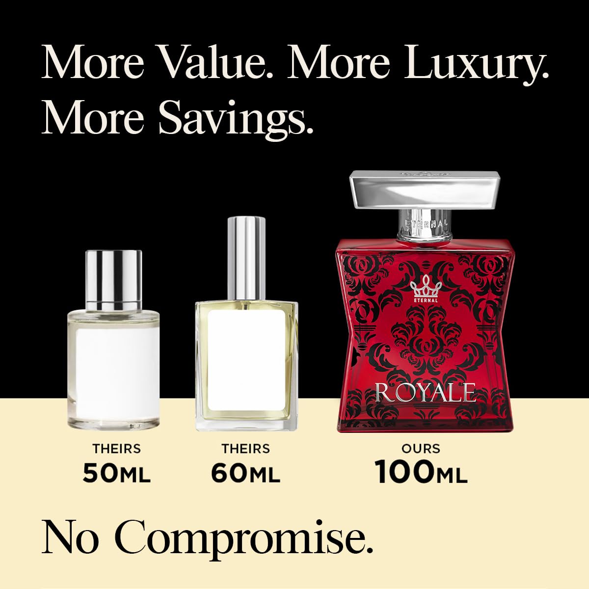 Eternal Royale - Inspired by Iconic Ambery Saffron Perfume - 3.4 oz (100ml) - EDP - Long-lasting - Clean Ingredients - Unisex Perfume for Men & Women - 2000 sprays per bottle - Image 3