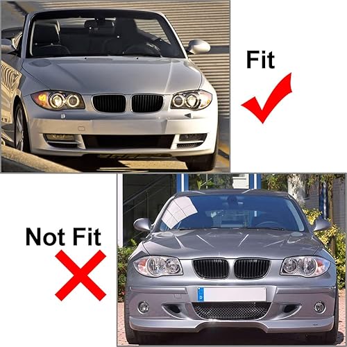 Miniatura 5 de GZYF Rejillas delanteras de riñón de protección de rejillas delanteras de plástico ABS para BMW E87 E82 E 87 E88 1 Series 2006-2013