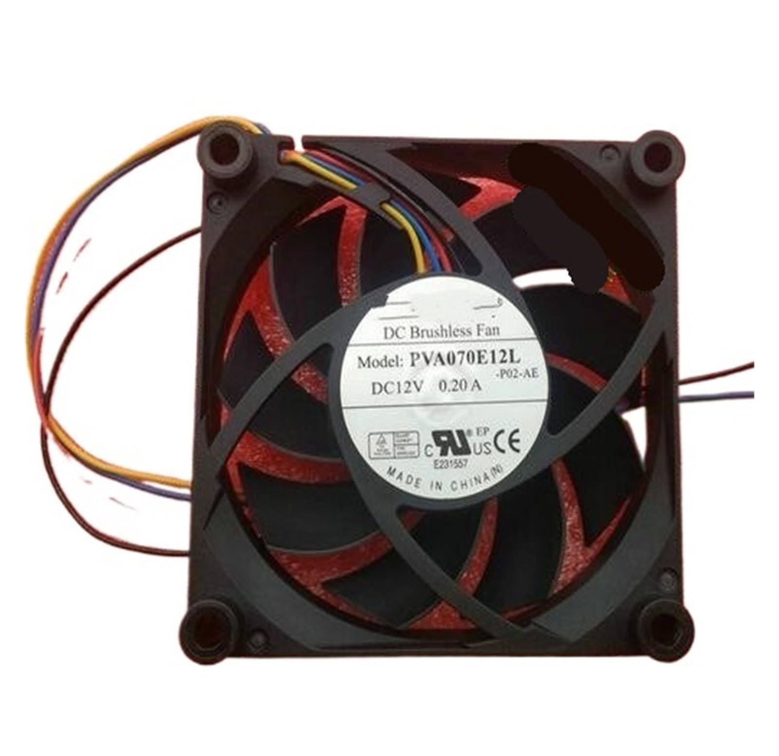LZIKKGKI 70 * 70 * 15 PVA070E12L DC12V 0.20A 4 wire cooling fan