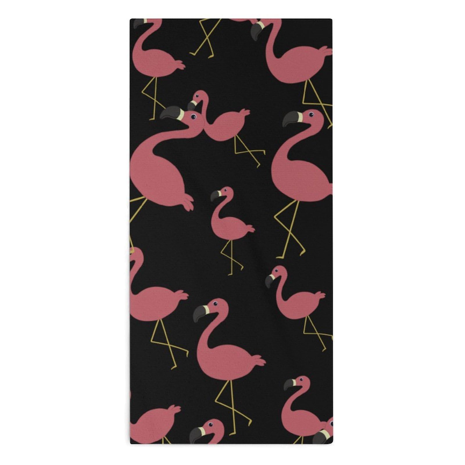 NCLQVJXZKHW Cute Flamingos Hand Towels Soft Face Towel Gym Bathroom Travel Hotel 13"x28"