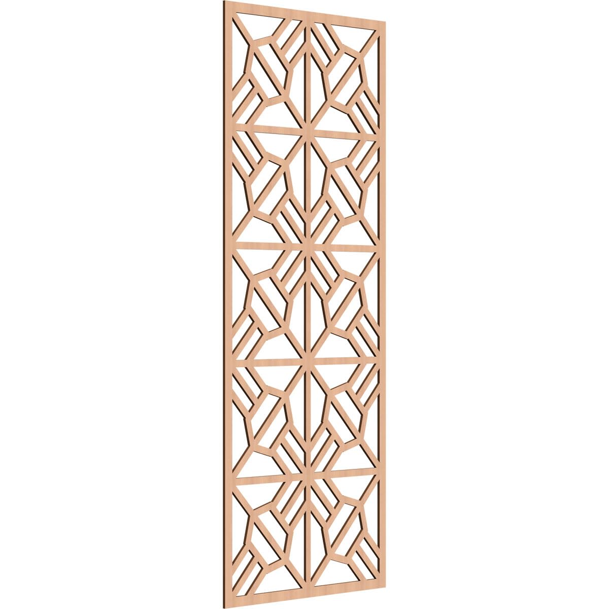 Auburn Decorative Pierced Fretwork Wood Wall Panels, 37 3/8"W x 94 3/8"H x 3/8"T, Alder