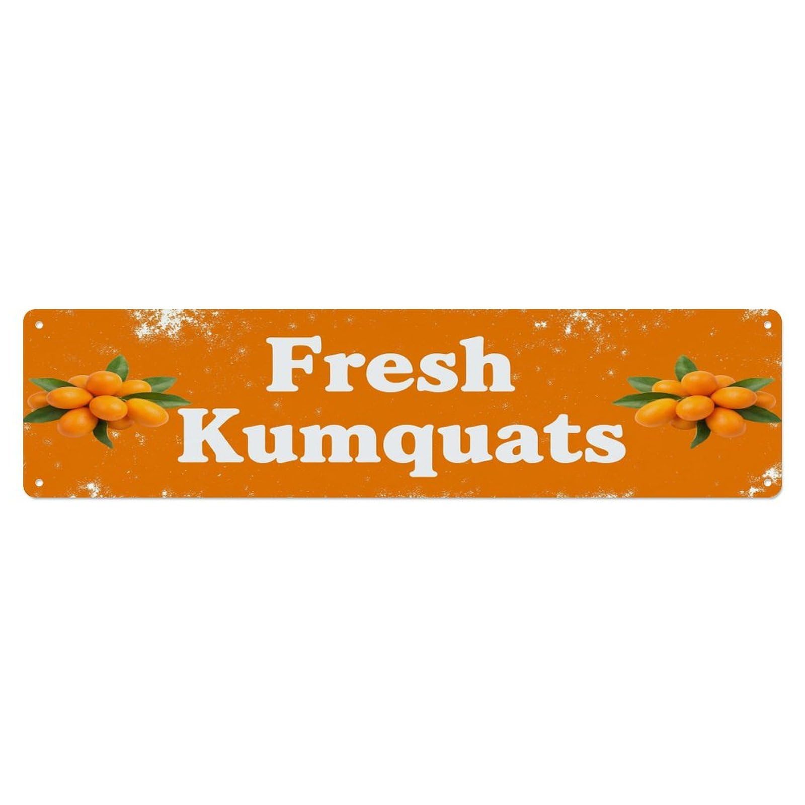 Vintage Fresh Kumquats Rustic Kitchen Fruit Metal Tin Sign