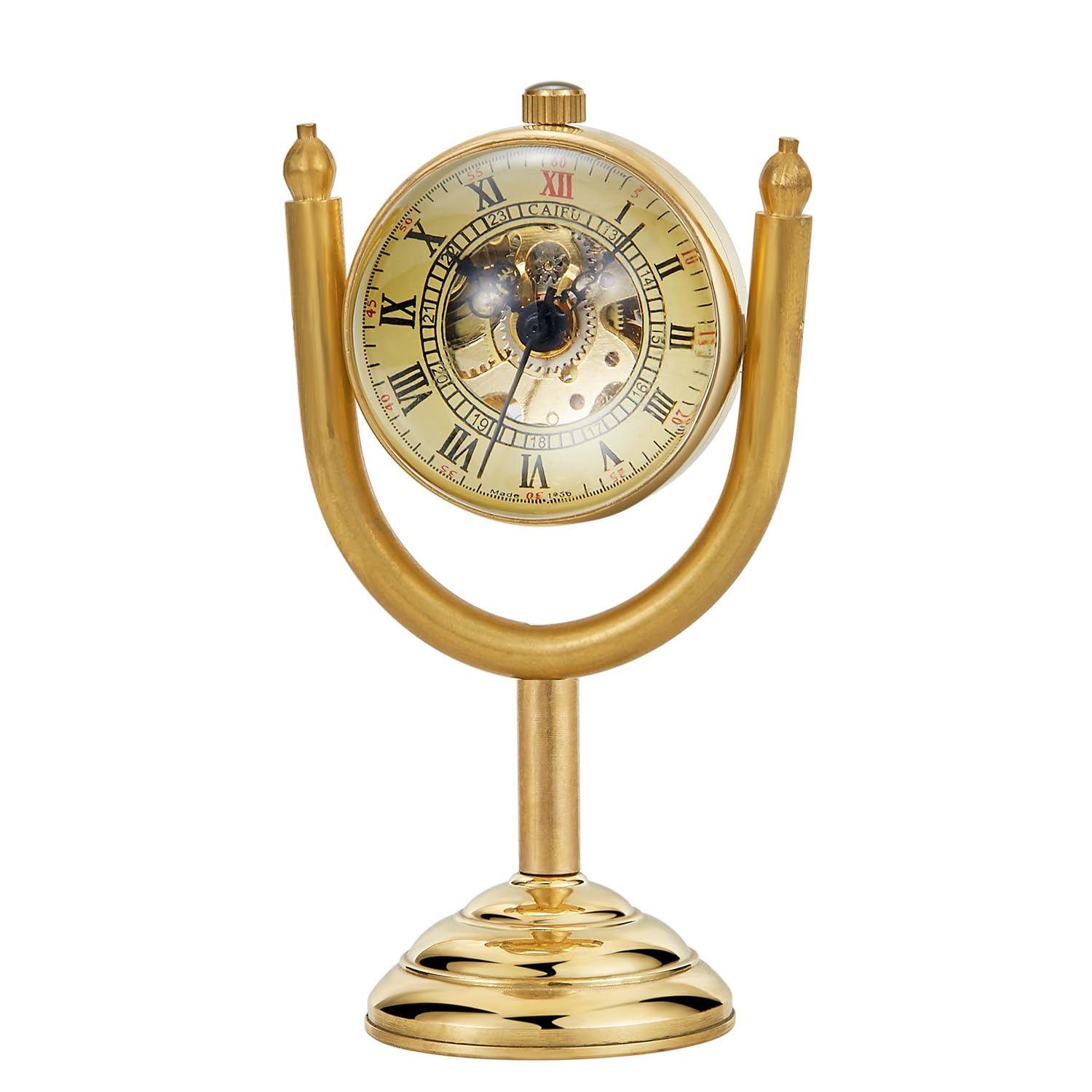 Whodoit Gold Ball Shaped Mechanical Pocket Watch for Men, Transparent Up and Down Flipping Ball Shaped Roman Digital Dial Mechanical Pocket Watch, MW174, fashion (B0CNPGSRTL) Amazon Price History, Amazon Price Tracker