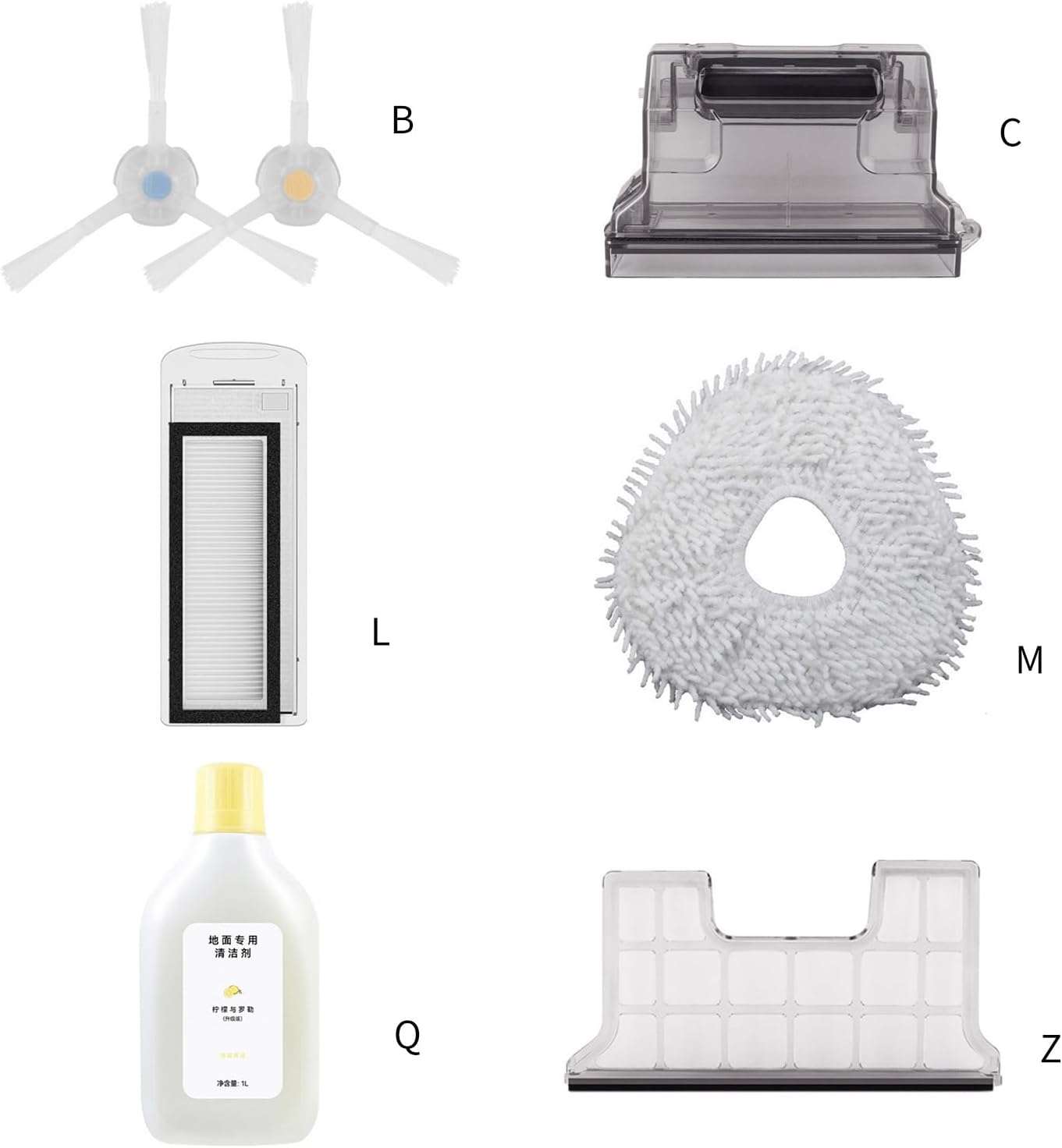 Filter Holder Cleanings Liquid Box Mopes Cloth Replacement Part Set For J1 J2 Models