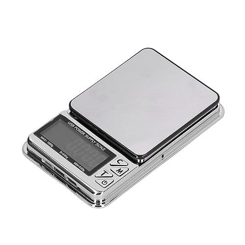 Miniatura 2 de Báscula de joyería de alta precisión, datos precisos, carga USB, pantalla LCD, mini báscula electrónica portátil para oro, collar, cocina,