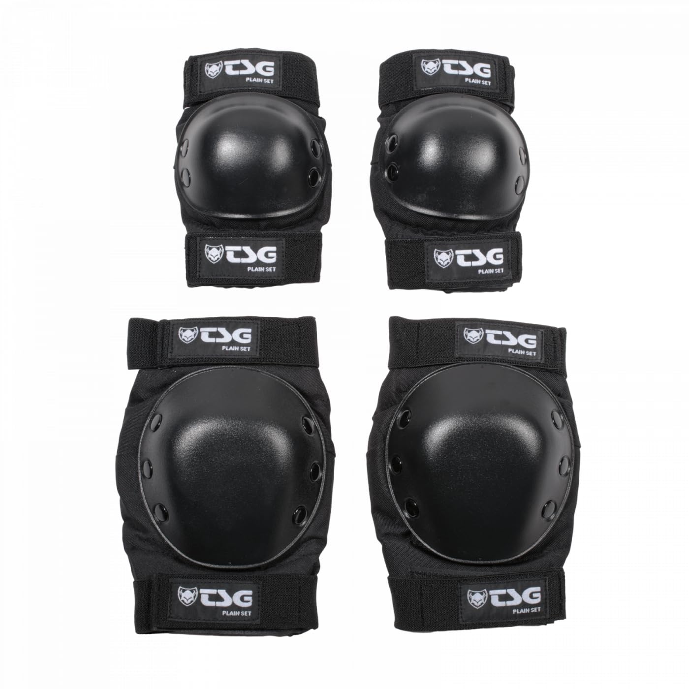TSG Plain Set de protections pour genoux/coudes Noir