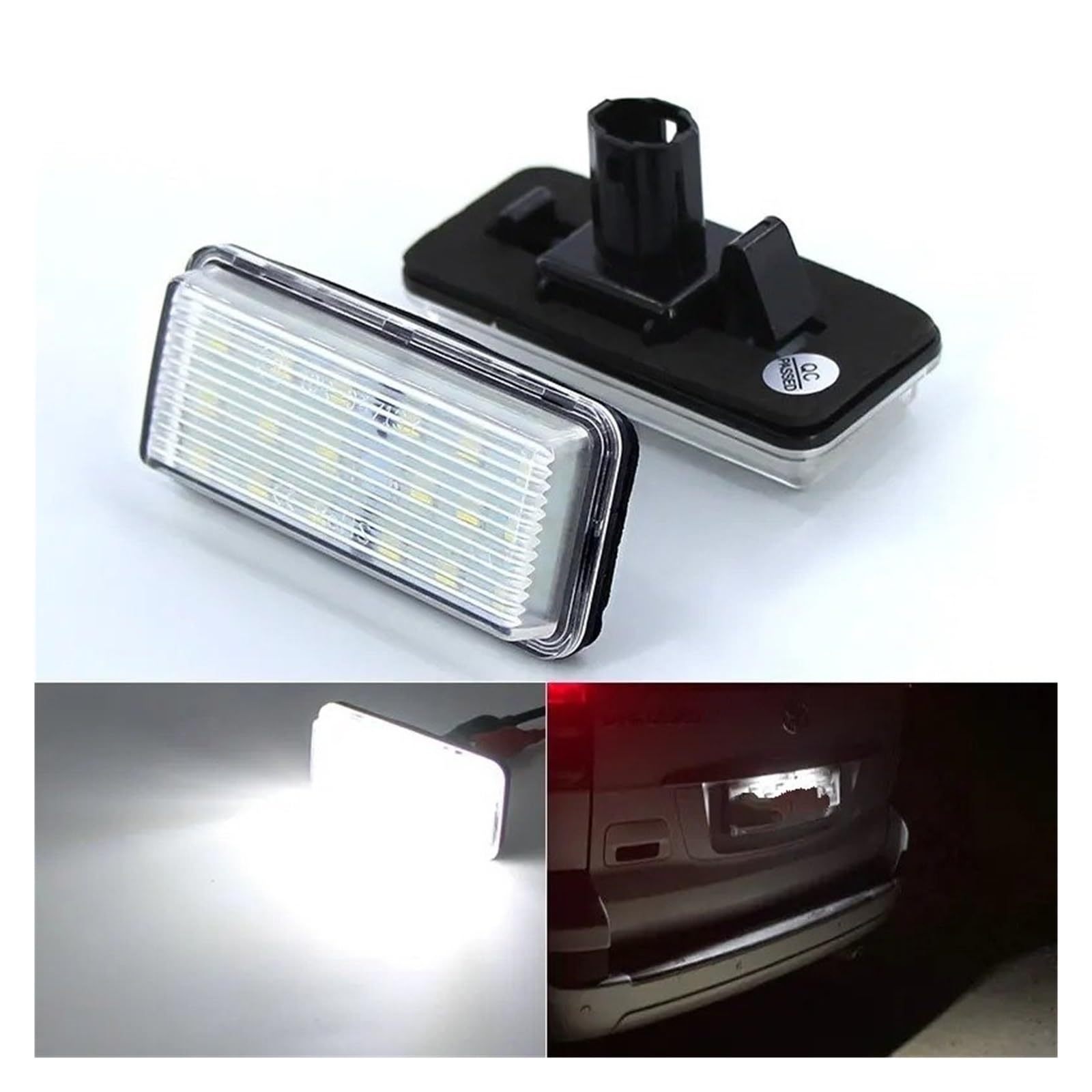 Eclairage Plaque Immatriculation pour Toyota pour Land pour Cruiser 100 200 pour Prado 120 pour Reiz 4D pour Mark X 1998-2014 2 Pièces Éclairage De Plaque D'immatriculation