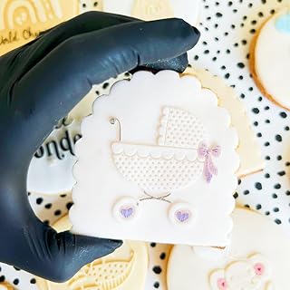 Welshcrafter Design - Baby Carriage Embosser. Stroller. Pram. Baby Accessories. Acrylic Mould Fondant Cake Decorating Tool Gumpaste Sugarcraft Chocolate Forms Bakeware Tools