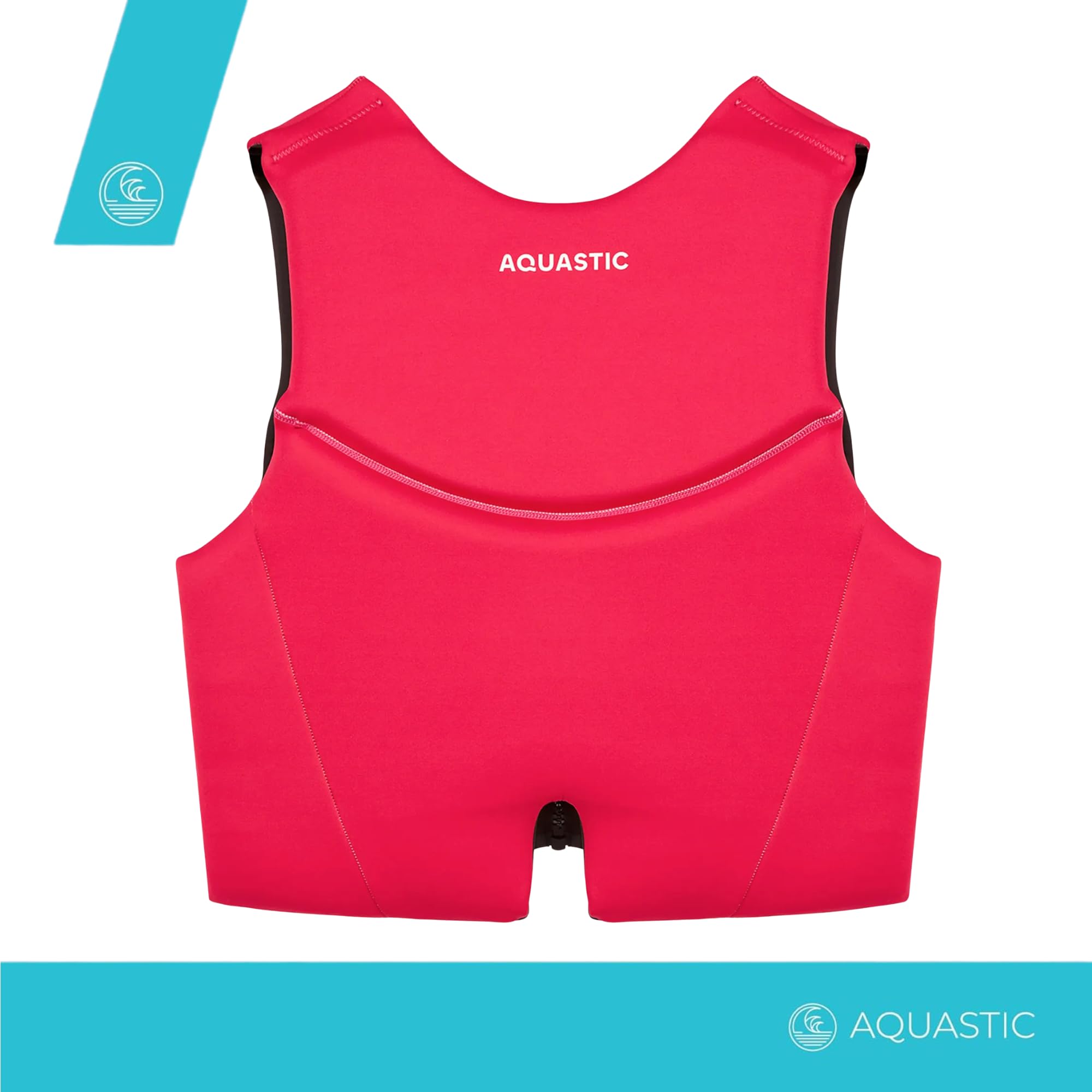 AQUASTIC Omni Schwimmweste Neopren – EN ISO 12402-5, 50N, Auftrieb, SUP Kajak Boot, Kinder & Erwachsene, Komfort Schnitt, Frontreißverschluss, D-Ring, Verstellbare Gurte, viele Größen