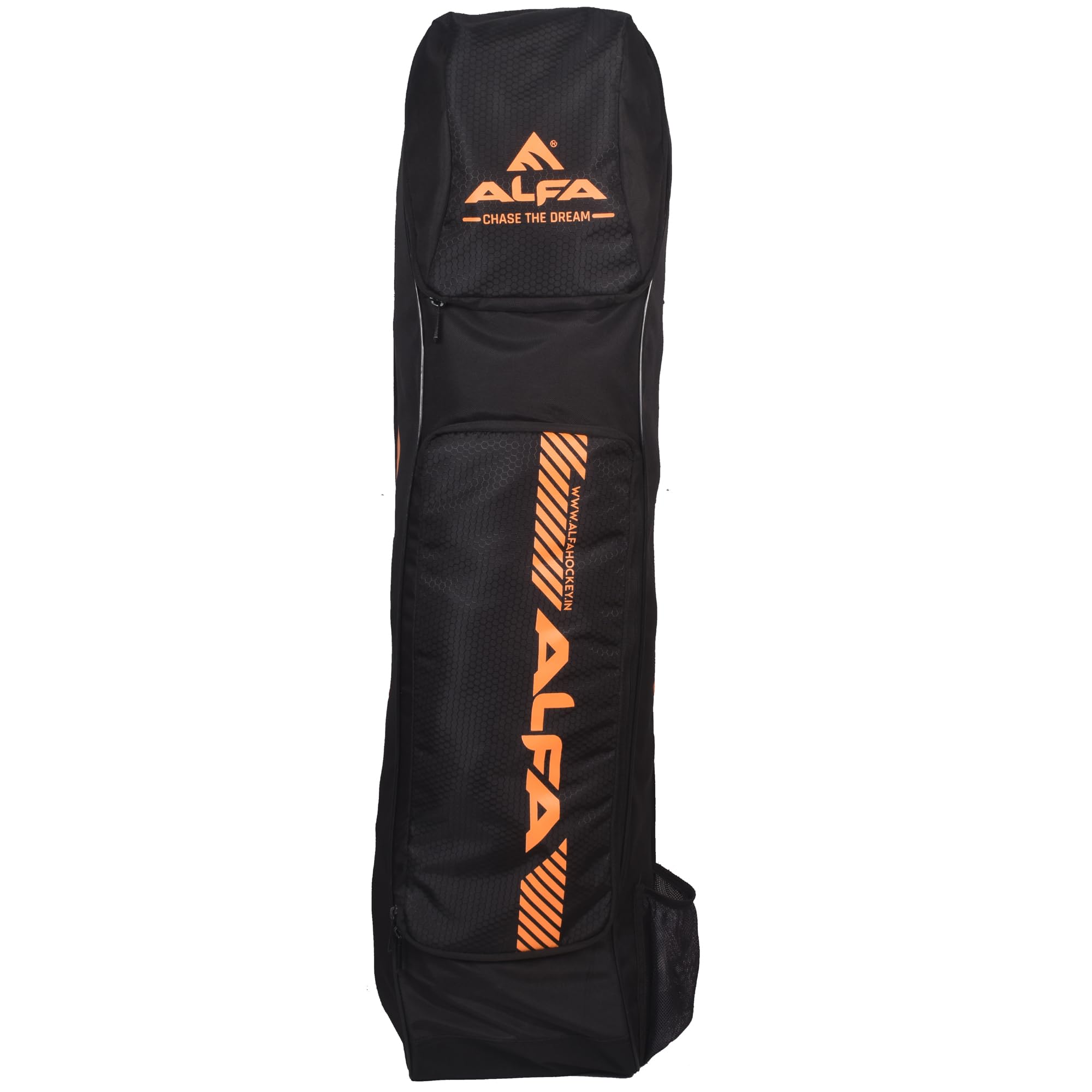A L F A Cyclone Hockey Stick Cum KIT Bag (Black-Mango)