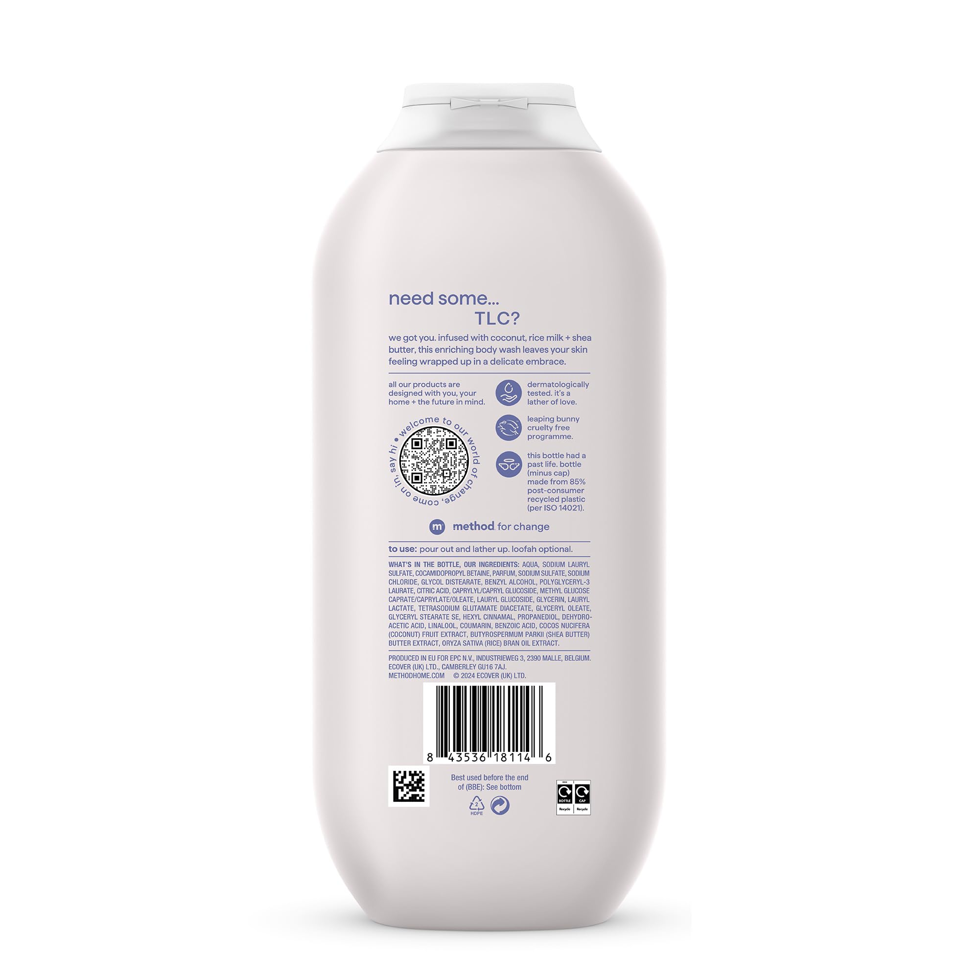 Method Gel douche Simply Nourish 532 ml (Lot de 4)