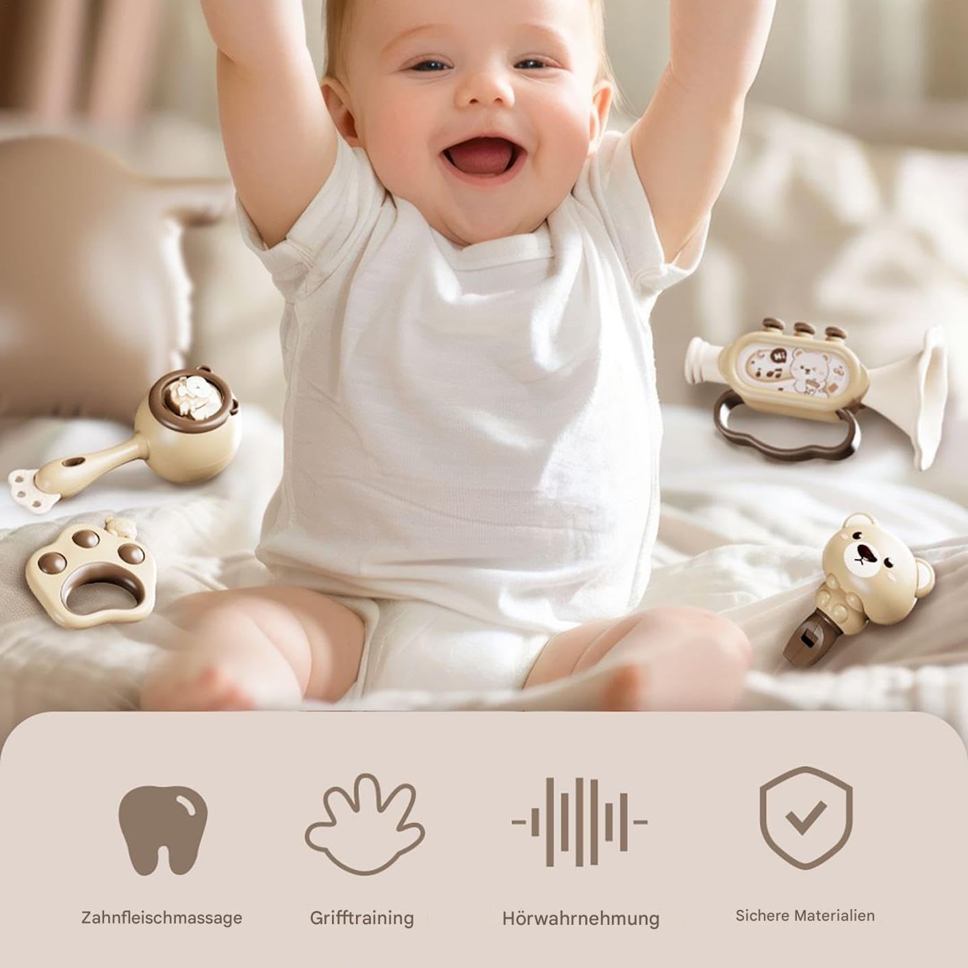 Kinderinstrumente - Frühkindliches Lernspielzeug Mit Percussion-Elementen - Multifunktionelles Percussion Set Ab 18 Monaten Für Zuhause Kindergarten & Krippe