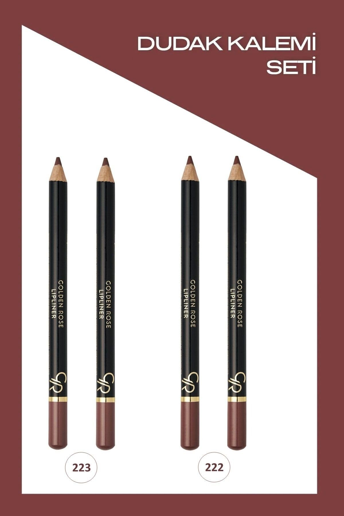 Golden Rose Lipliner No:223 2X ve No:222 2X Dudak Kalemi 4'lü Set