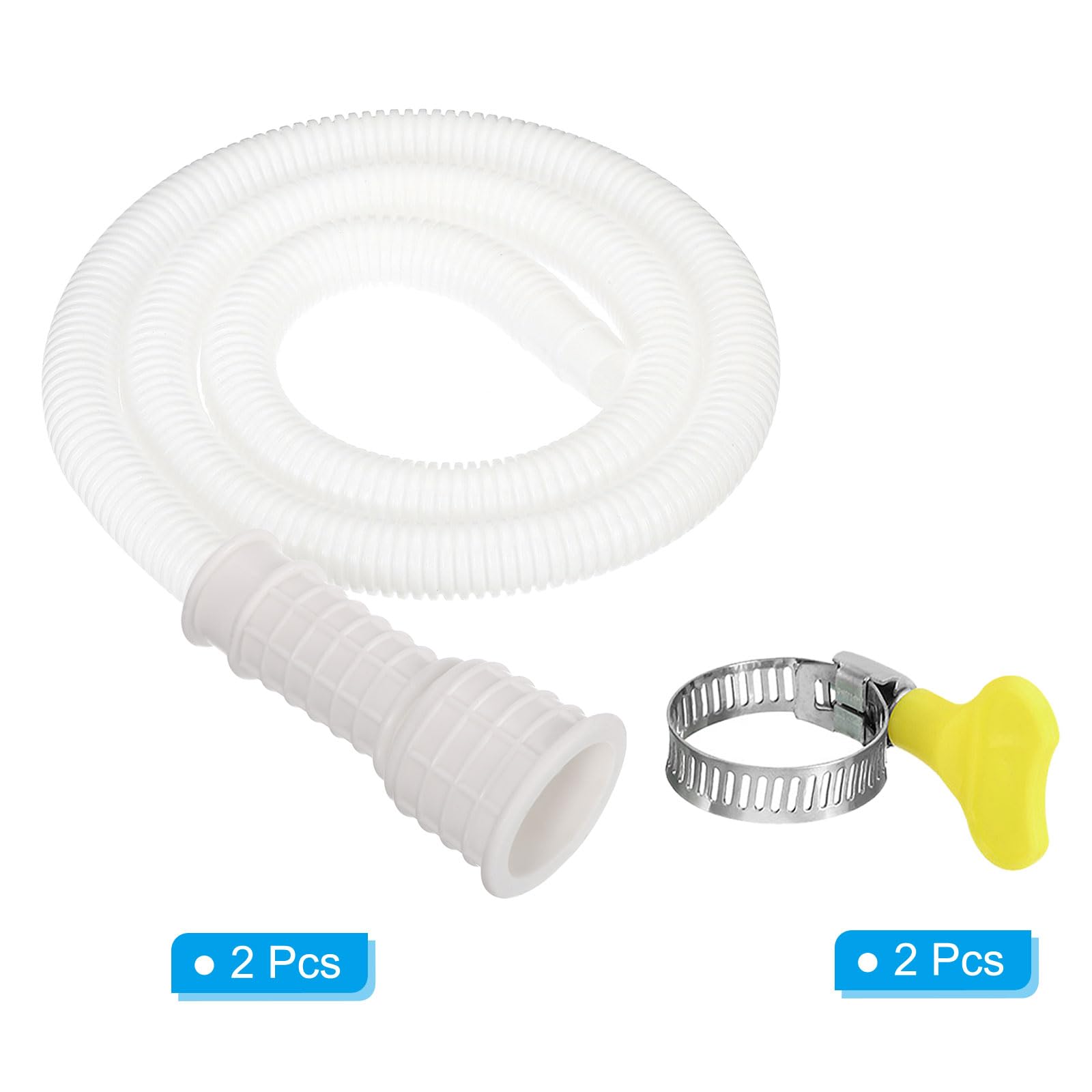 PATIKIL 5ft Air Conditioner Drain Hose, 2Pcs 16-25mm Mouth Universal AC ...